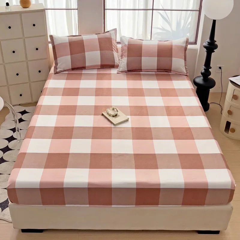 Afralia™ Japanese Style Thick Fitted Sheet for Queen/King Bed