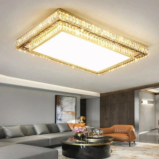 Afralia™ Crystal LED Ceiling Light: Modern European Design for Bedroom and Living Room Decor
