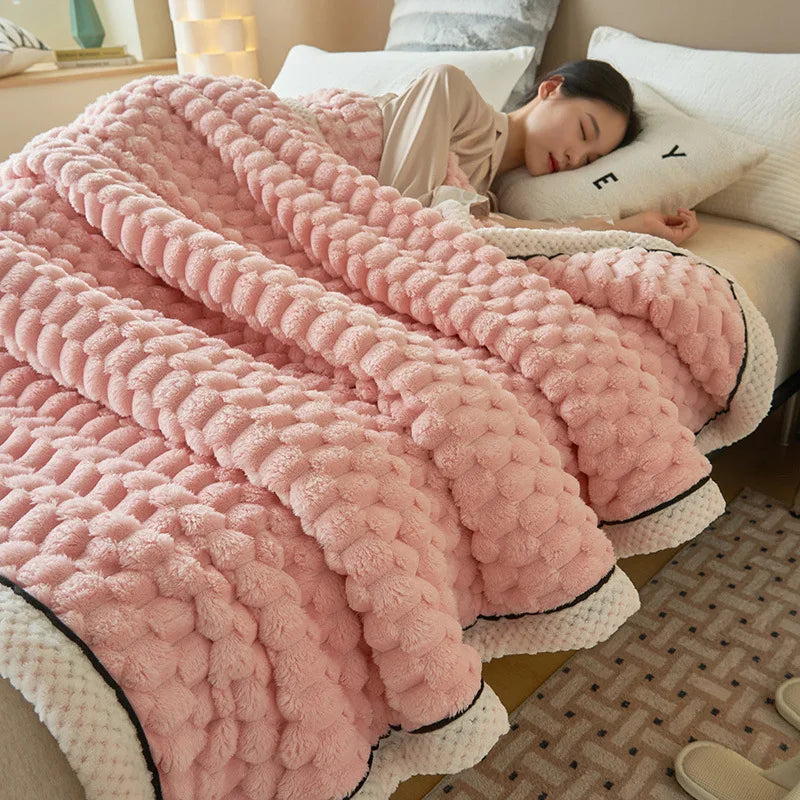 Afralia™ Warm Coral Fleece Blanket | Soft Comfort | Cozy Thicken | Autumn Winter Blanket