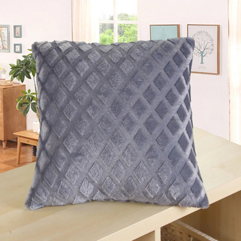 Afralia™ Plush Diamond Pattern Sofa Cushion - Soft Comfort for Adults & Children