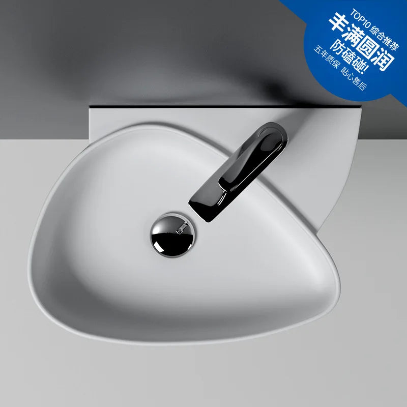 Afralia™ Ceramic Wall Mounted Wash Basin White 500x355x160mm