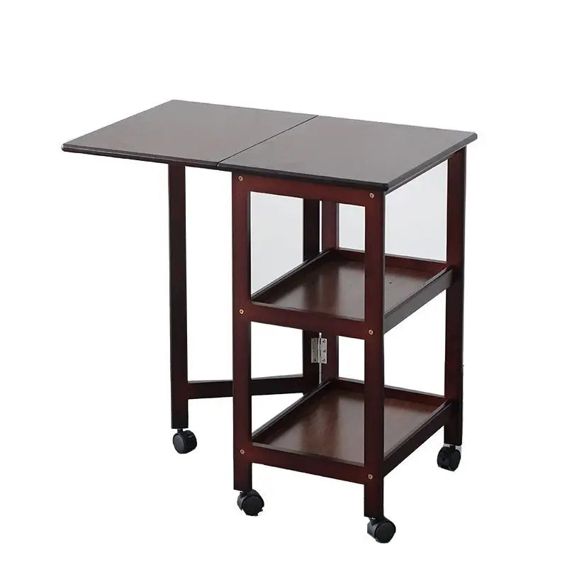 Afralia™ Rolling Casters End Table | Retro Coffee Table | Modern Industrial Side Table