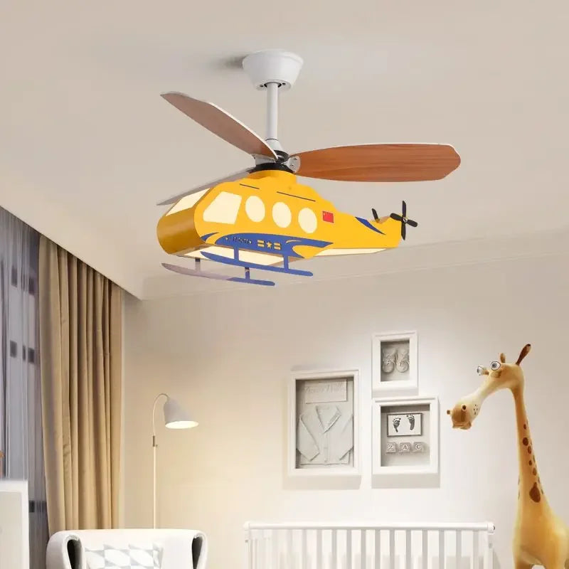 Afralia™ Helicopter Light Ceiling Lamp for Boy's Room