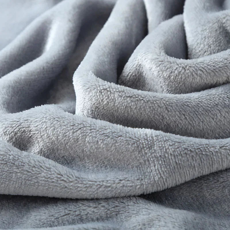 Afralia™ Cozy Flannel Warm Blanket: Soft Plush Coral Fleece Bed Cover & Shawl