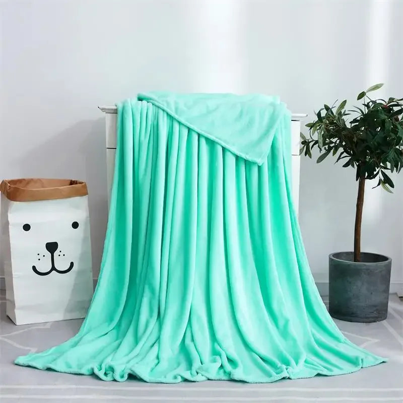 Afralia™ Cozy Flannel Warm Blanket: Soft Plush Coral Fleece Bed Cover & Shawl