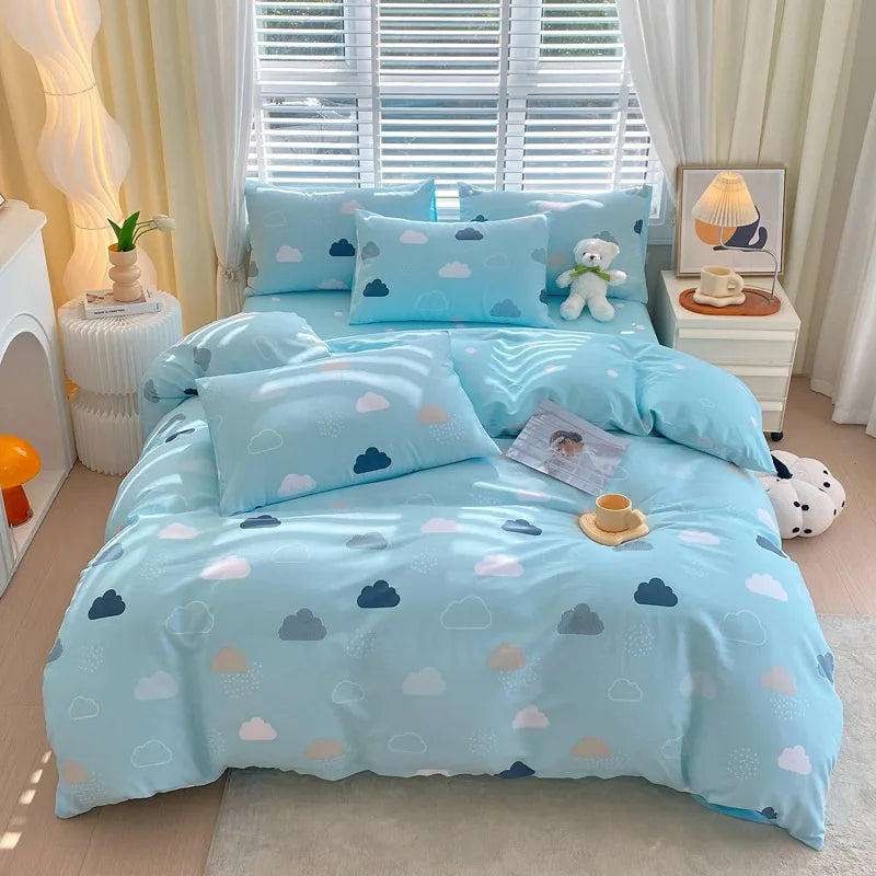 Afralia™ Cotton Single Duvet Cover - Skin Friendly Quilt Cover for Single King Bed