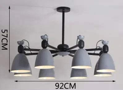 Afralia™ Macarone Wood Chandelier Pendant Lights for Modern Living Room & Bedroom Lighting