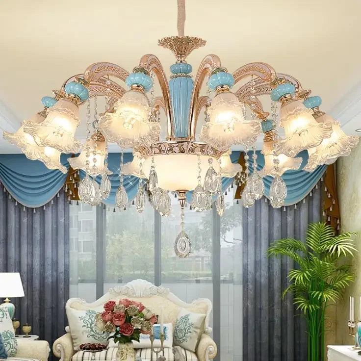 Afralia™ Crystal Chandelier Light - Modern Nordic Living Room Bedroom Lamp