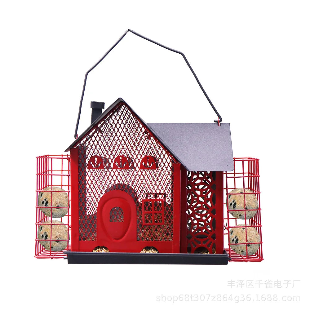 Afralia™ Hanging Metal Bird Feeder House for Hummingbird & Wild Birds