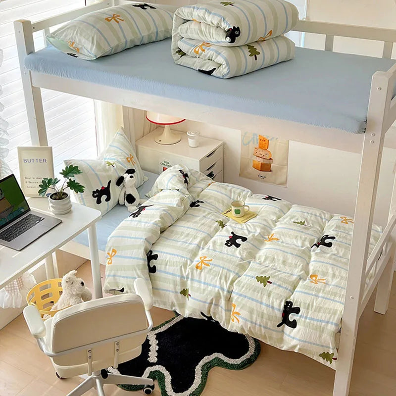 Afralia™ Cartoon Style Cotton Printed Bedding Sets in Single/Double Size