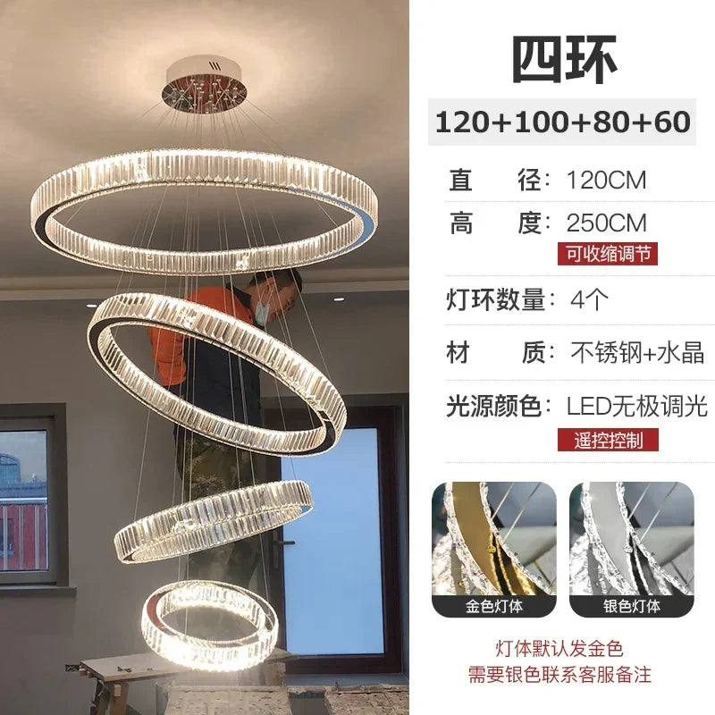 Afralia™ Crystal LED Chandelier for Modern European Style Living Room Lighting
