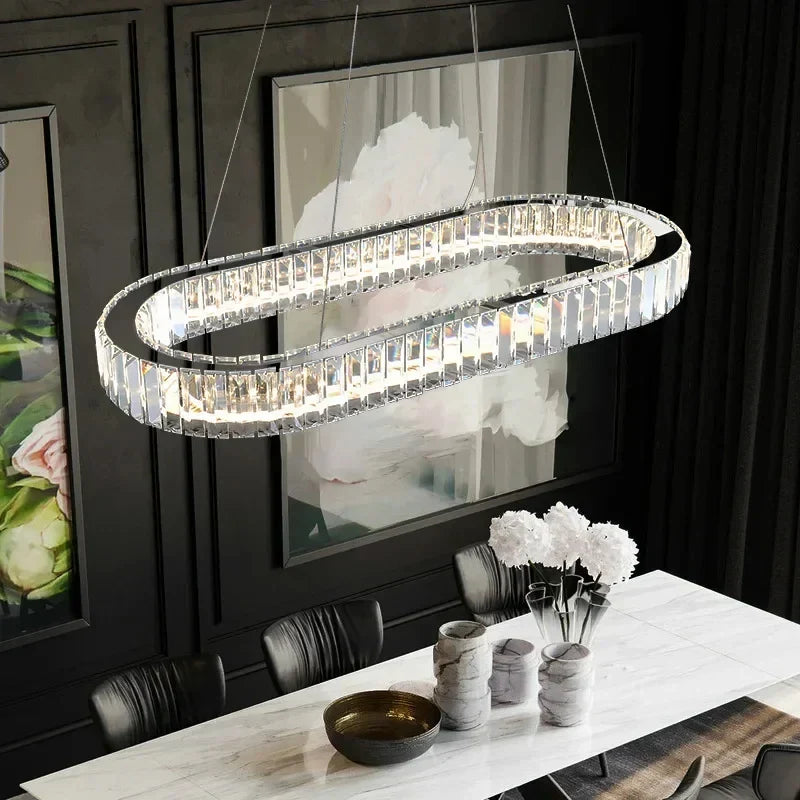 "Afralia™ Crystal Ceiling Pendant Chandelier – Luxury Light for Living Room, Bedroom, and Dining Area"
