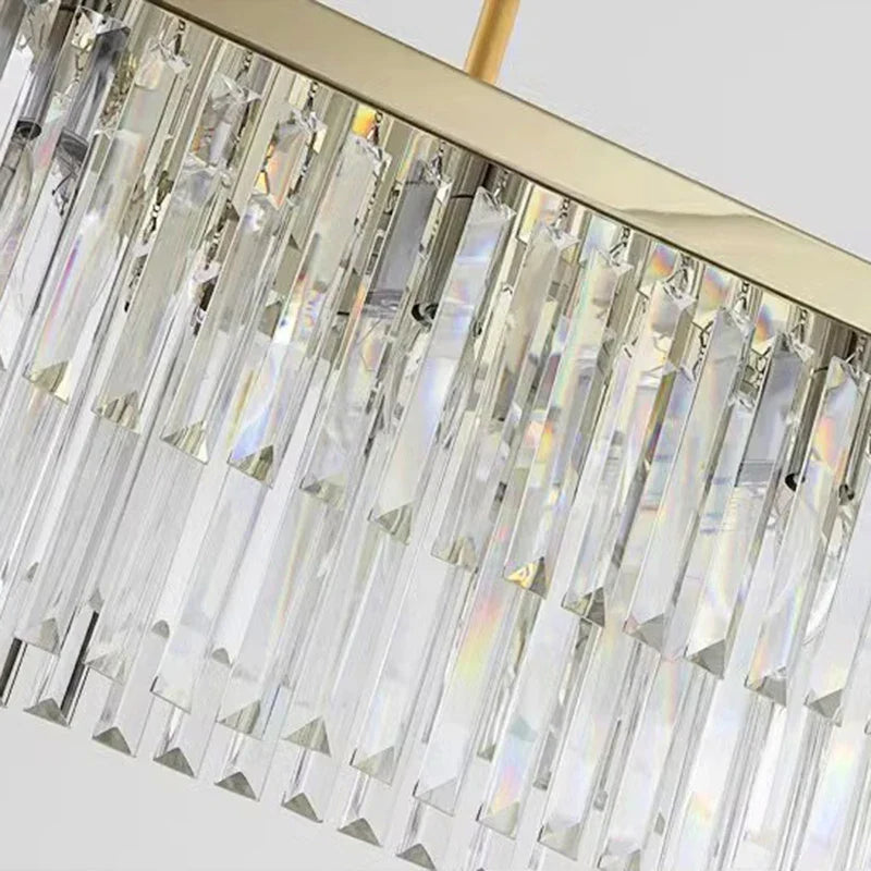 Afralia™ Crystal Chandelier: Luxury Gold 2 Tier LED Ceiling Light for Dining Room
