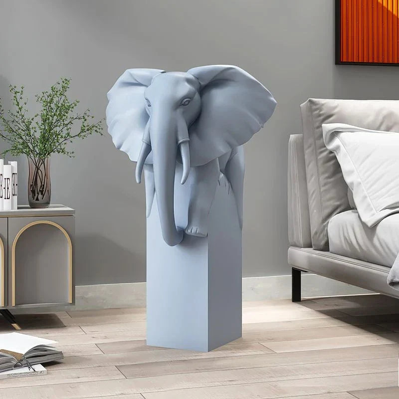 Afralia™ Elephant Ornaments: Light Luxury Living Room Decor for Home & Office