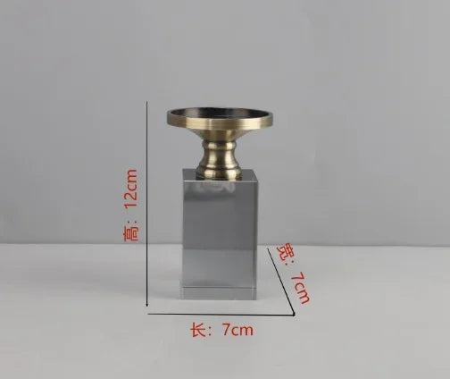 Afralia™ Marble & Metal Candle Holders: Elegant Centerpieces for Wedding, Christmas, Home Decor
