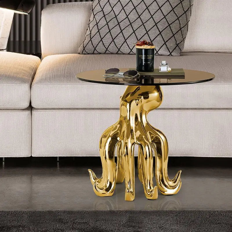 Afralia Octopus Glass Side Table - Nordic Design Creative Living Room Furniture