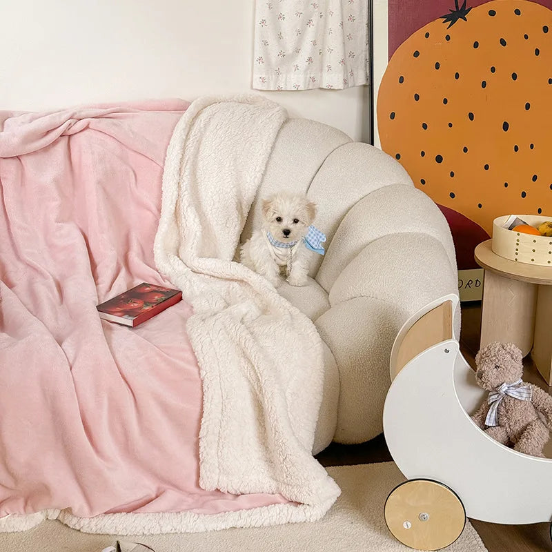 Afralia™ Lamb Wool Multi-Purpose Blanket: Soft & Warm Sofa Cover, Office Quilt