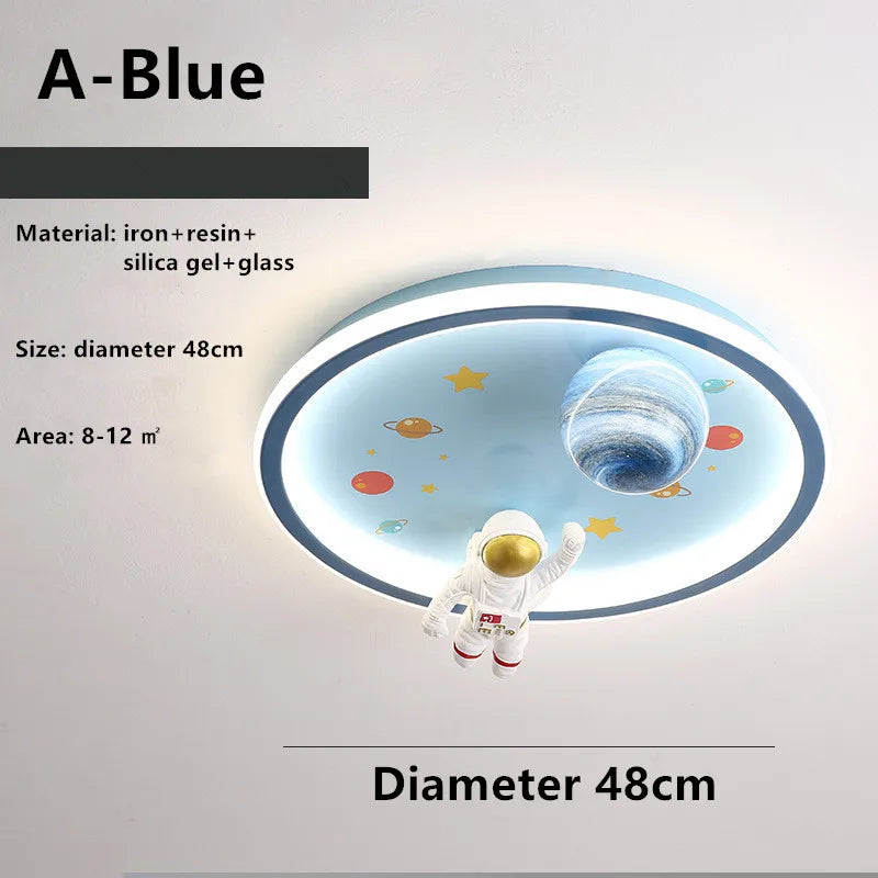 Afralia™ Astronaut Children's Room Ceiling Light Set