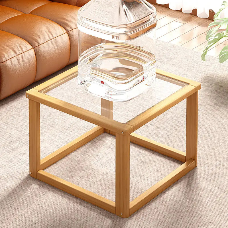 Afralia™ Modern Glass Coffee Table Set for Small Apartment Living Room