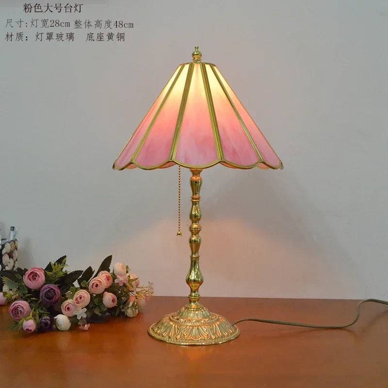 Afralia™ Brass Desk Lamp - French Retro Minimalist Light Luxury Bedroom Nostalgia