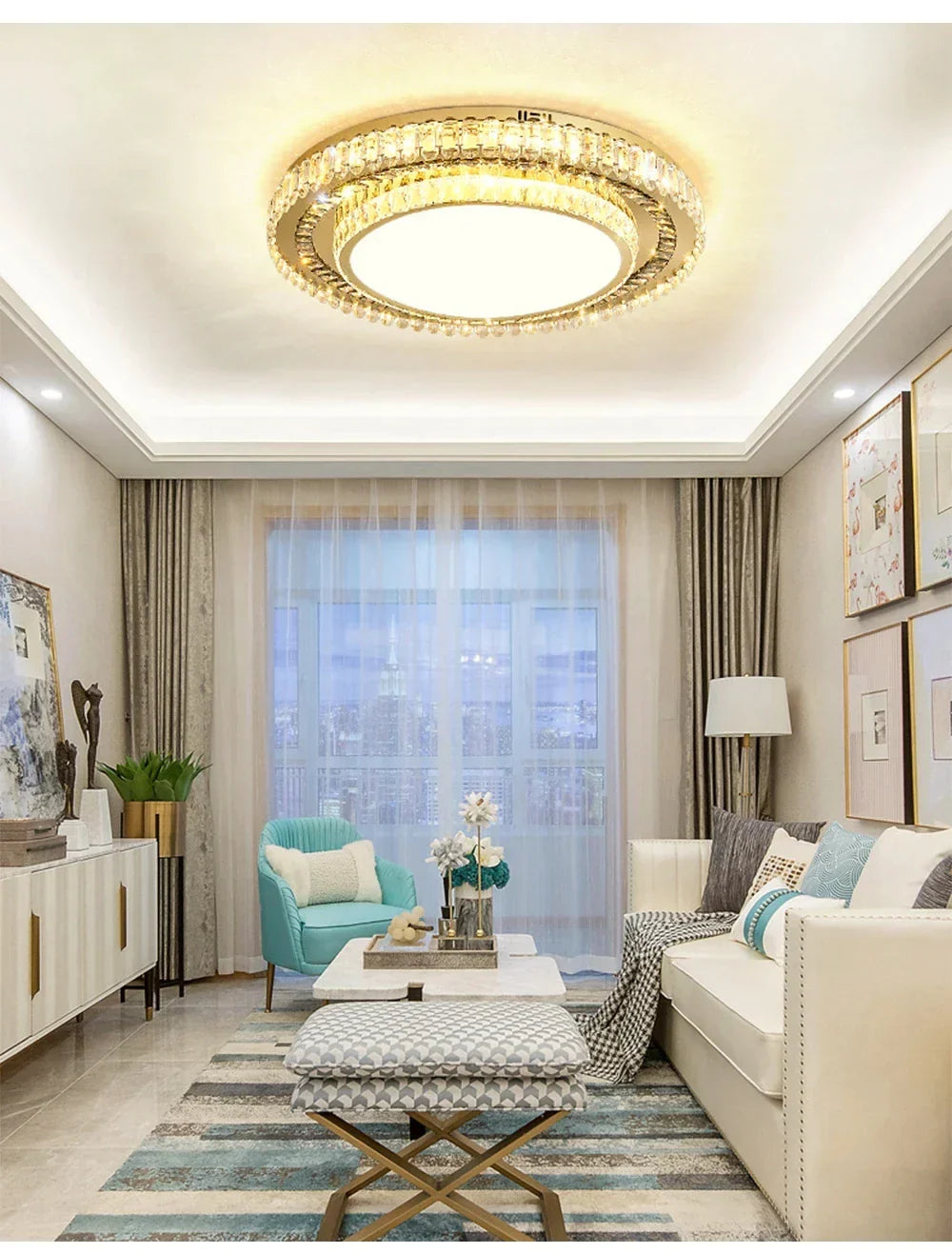 Afralia™ Crystal LED Ceiling Light: Modern European Design for Bedroom and Living Room Decor