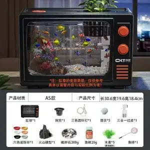 Afralia™ Desktop Fish Tank: Filtered Oxygen Generator for Living Room Goldfish Aquarium
