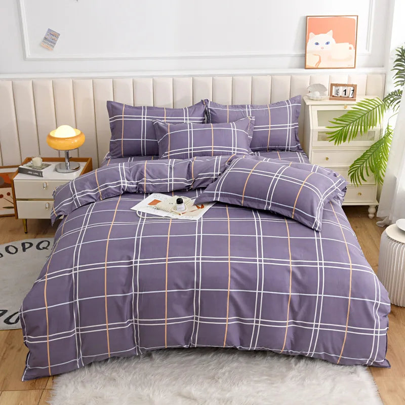 Afralia™ Pastoral Printed Cotton Comforter Cover for Queen King Bed - Four Seasons