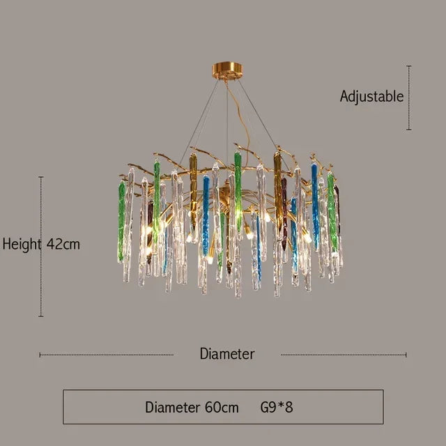 Afralia™ Nordic Luxury Crystal Ceiling Chandelier for Living Room, Bedroom, and Restaurant