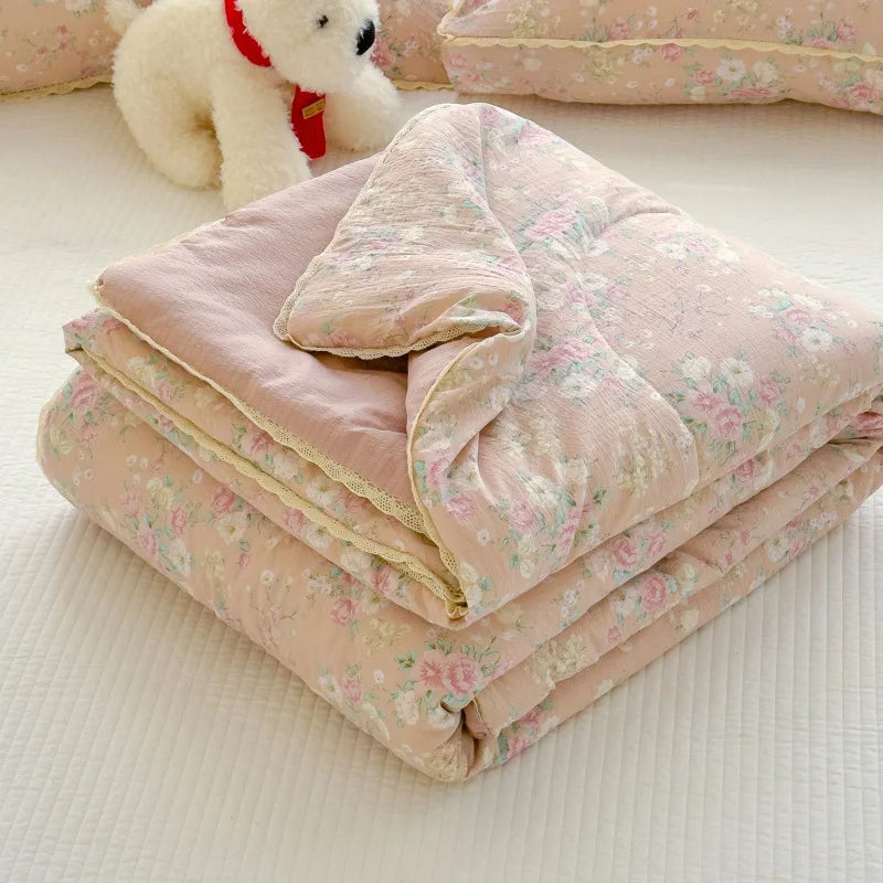 Afralia™ Summer Comforter: Sweet Printed Air-Condition Queen King Beds, Soft Skin-Friendly Breathable Blanket