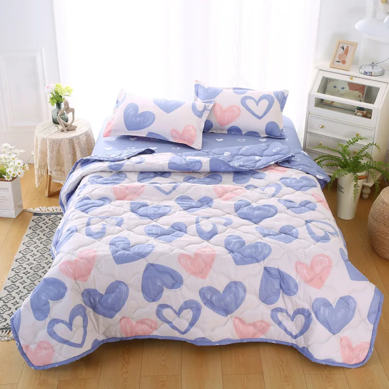 Afralia™ Nordic Printed Cooling Comforter Bedding for Adults- Soft Single Double Blankets