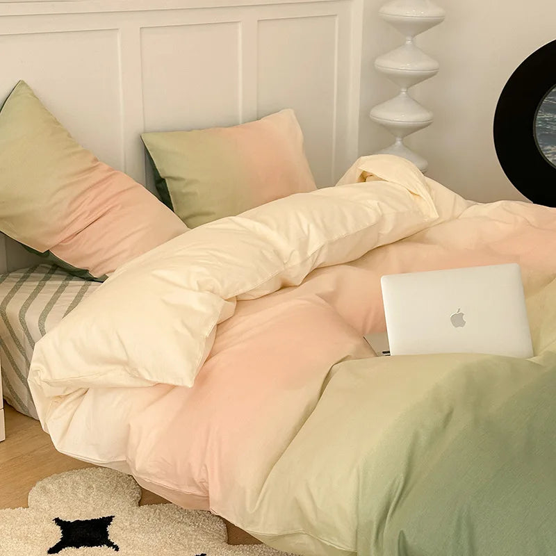 Afralia™ Cartoon Print Bedding Set: Breathable Duvet Cover, Bed Sheet, Pillowcases - Double & Single Sizes