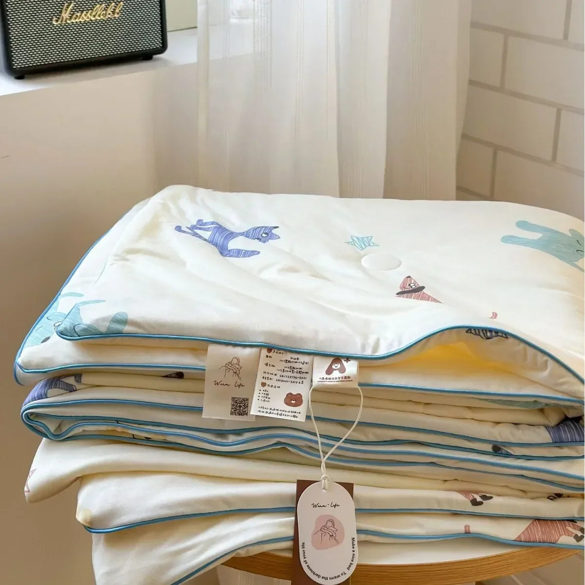 Afralia™ Children Cartoon Summer Cooling Quilt - Double Bed Breathable Thin Blanket Duvet
