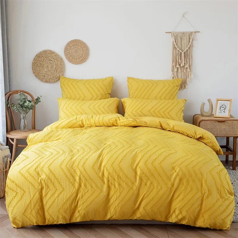 Afralia™ Wave Stripes Grey Bedding Set Full Queen King Twin Duvet Cover Pillow Cases