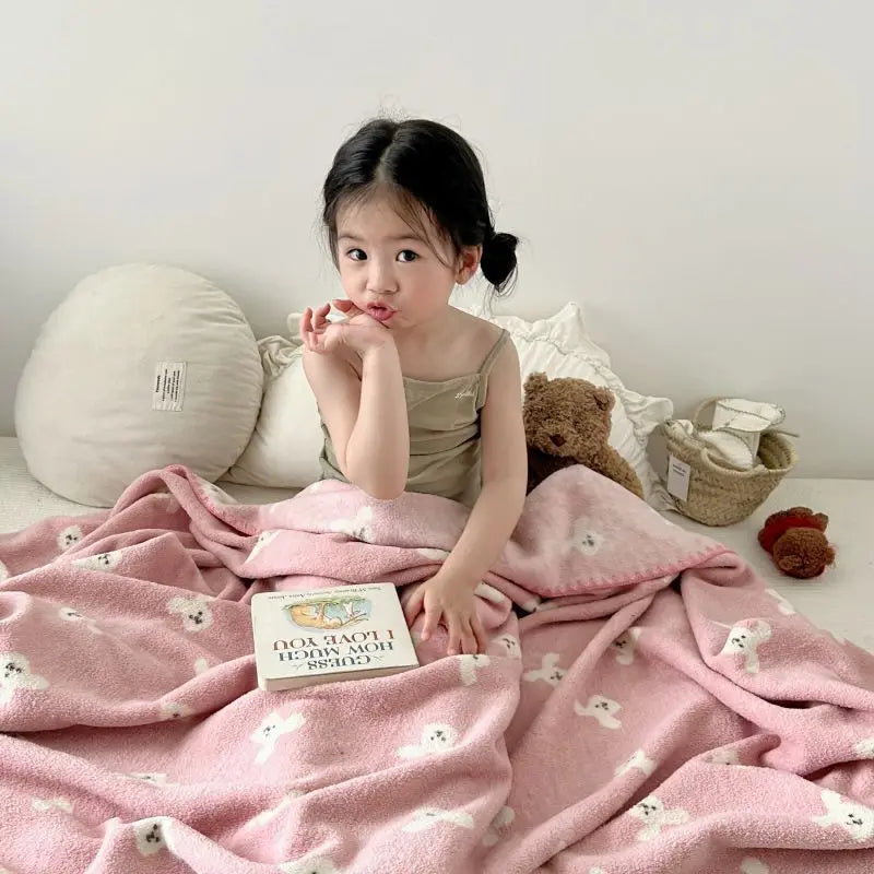 Afralia™ Milk Velvet Cartoon Blanket: Soft, Luxurious Sofa Throw for All Seasons