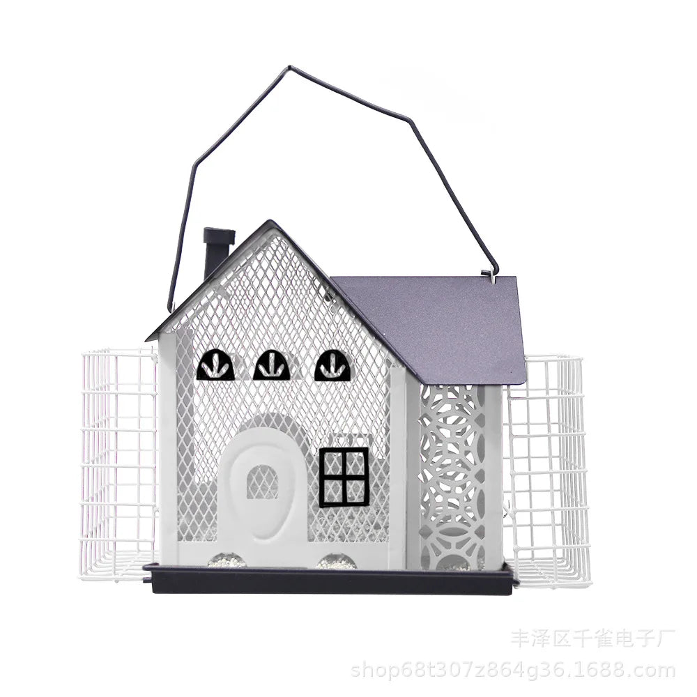 Afralia™ Hanging Metal Bird Feeder House for Hummingbird & Wild Birds