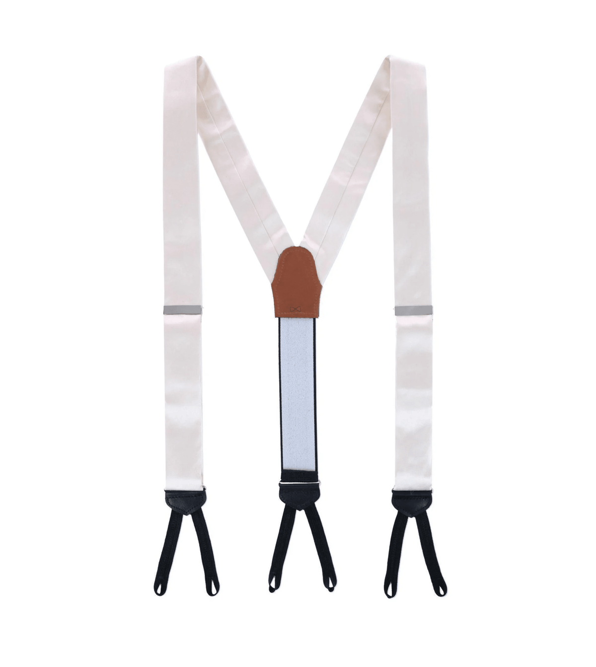 (product) Regal Formal White Stretch Suspenders - custom suits nyc bespoke tailor midtown, noho