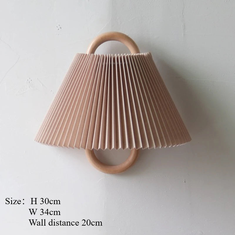 Afralia™ Beech Wood Wall Lamp: Retro Wabi-Sabi Style for Bedroom, Living Room, and Porch