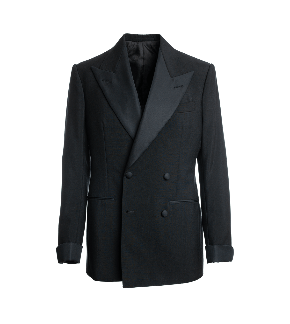 Bespoke Dormeiul Tonik Mohair Double-Breasted Tuxedo Jacket - He Spoke Style Shop - custom suits nyc bespoke tailor midtown, noho