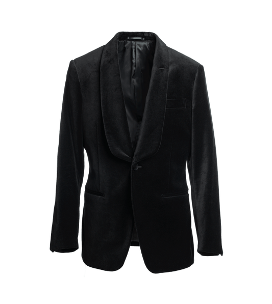 (product) Black Velvet Shawl Collar Dinner Jacket, He Spoke Style - custom suits nyc bespoke tailor midtown, noho