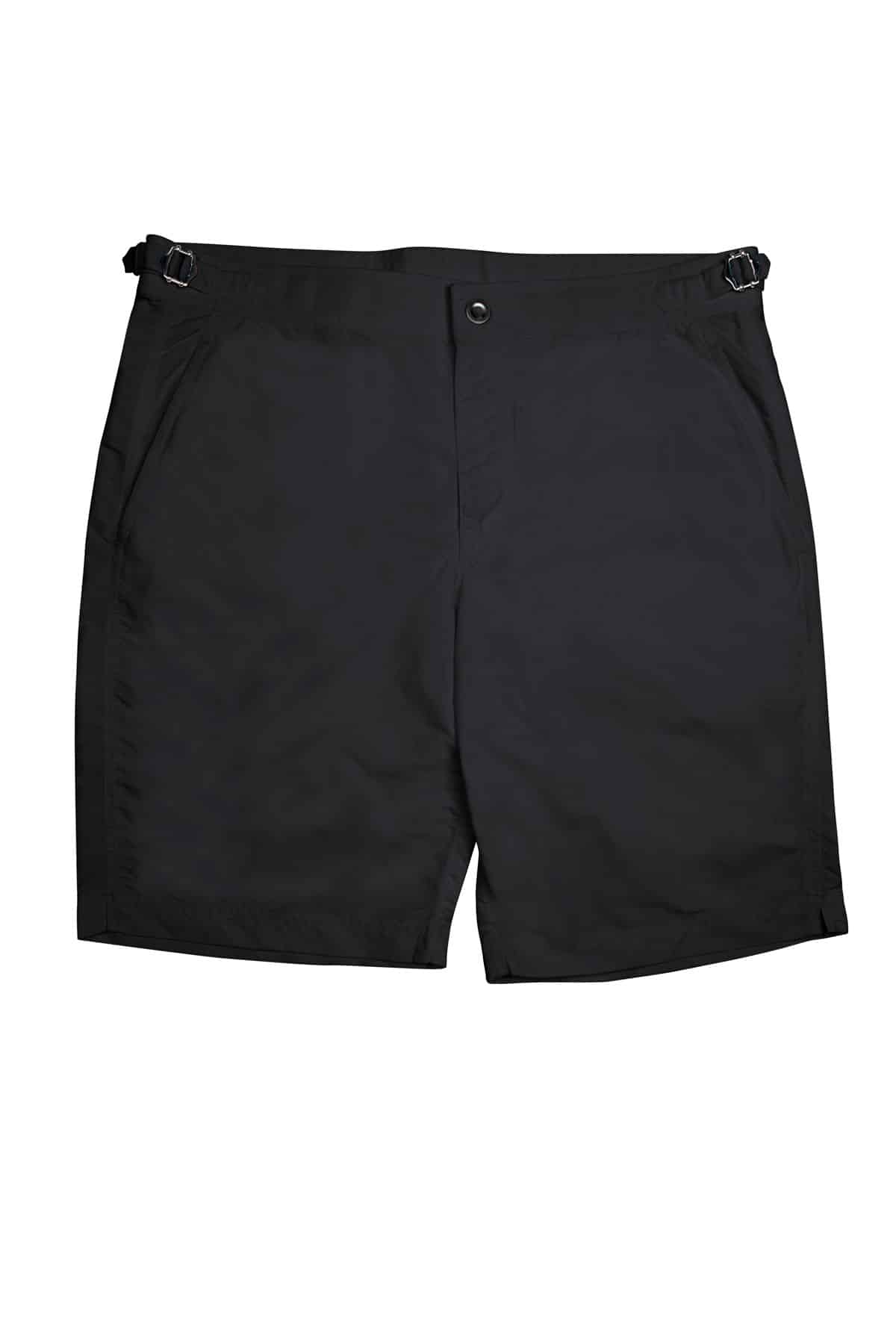(product) Black Solid "Brunch to Beach" Swim Shorts - custom suits nyc bespoke tailor midtown, noho