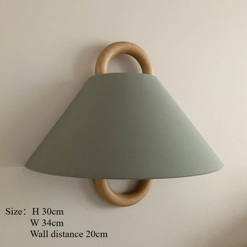 Afralia™ Beech Wood Wall Lamp: Retro Wabi-Sabi Style for Bedroom, Living Room, and Porch