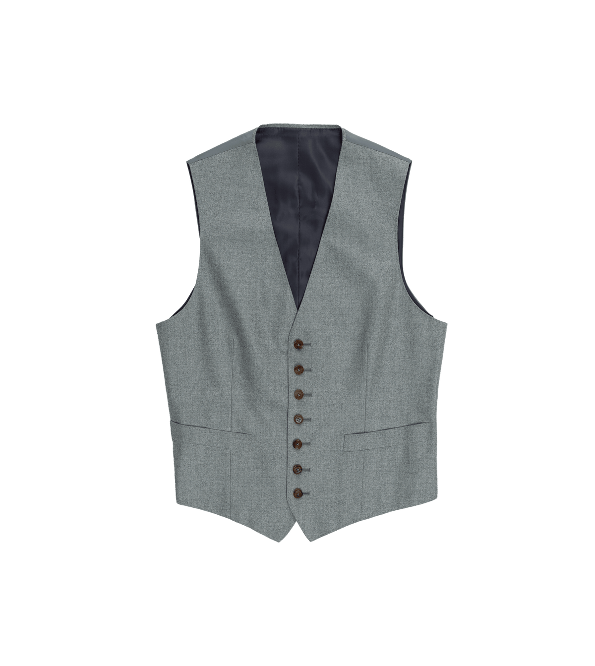 Light Gray Flannel Vest - He Spoke Style Shop - custom suits nyc bespoke tailor midtown, noho