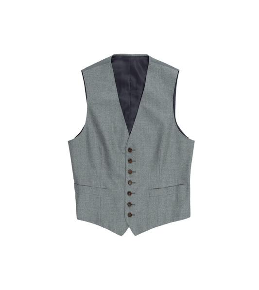 Light Gray Flannel Vest - He Spoke Style Shop - custom suits nyc bespoke tailor midtown, noho