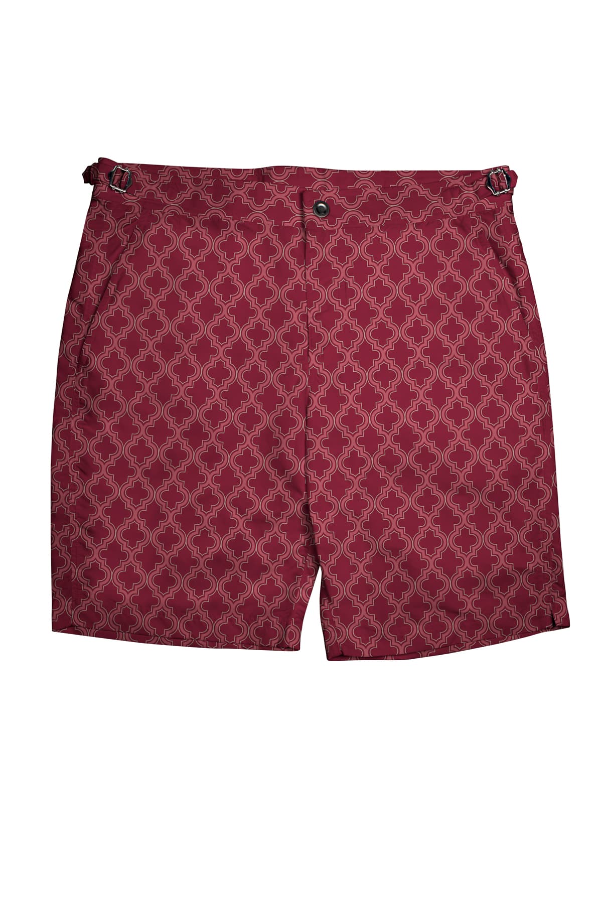 (product) Red Moroccan Swim Shorts - custom suits nyc bespoke tailor midtown, noho