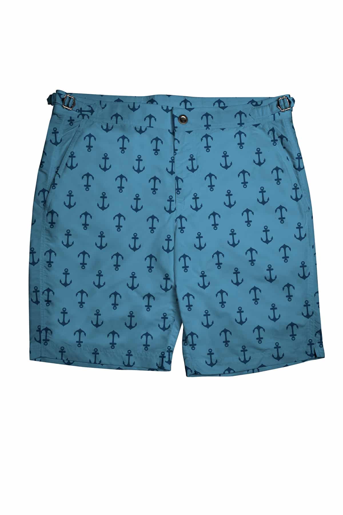 (product) Blue/Navy Anchors Swim Shorts - custom suits nyc bespoke tailor midtown, noho