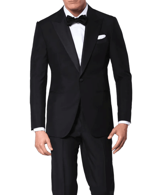 black-mohair-classic-grosgrain-bespoke-tuxedo - custom suits nyc bespoke tailor midtown, noho