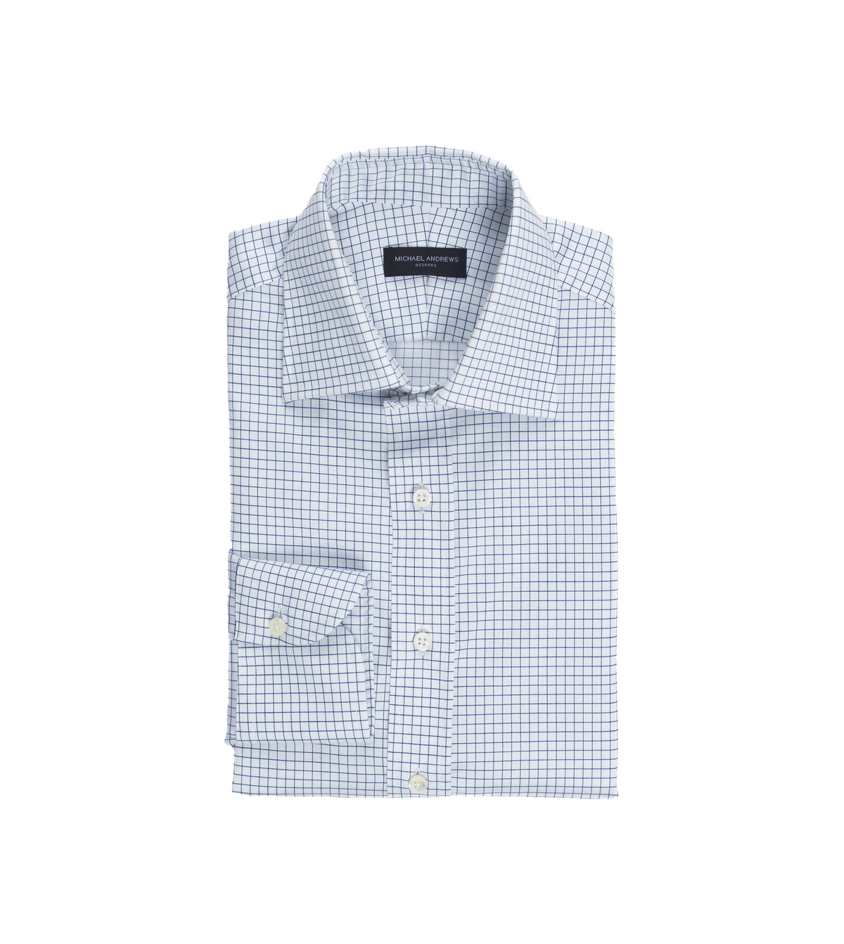 Navy Tattersail Dress Shirt - He Spoke Style Shop - custom suits nyc bespoke tailor midtown, noho