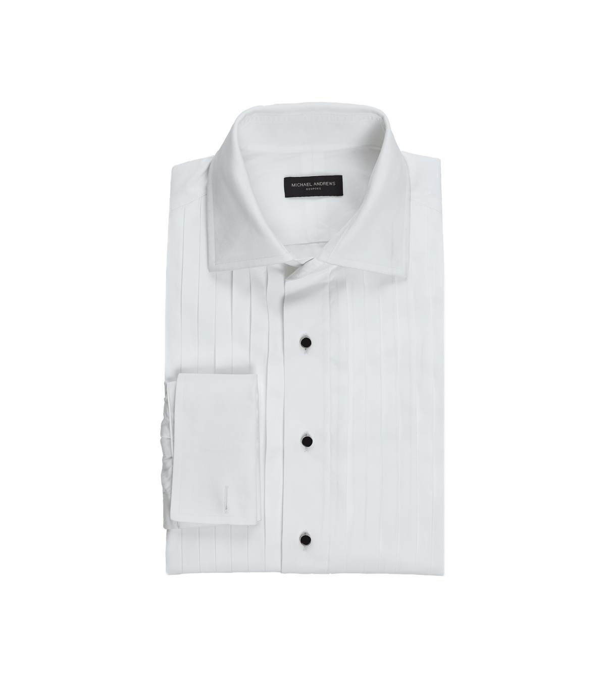(product) Pleated Front Tuxedo Shirt by He Spoke Style - custom suits nyc bespoke tailor midtown, noho