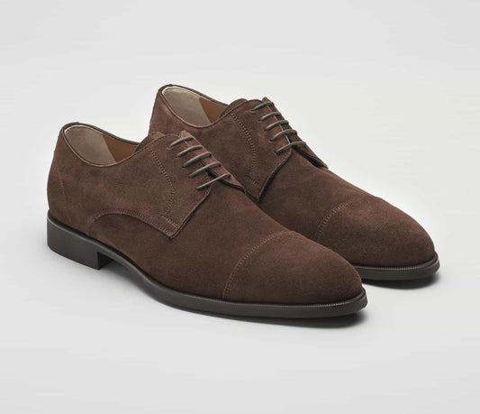 (product) Bergamo Mustang Oxford, Angled pair view - custom suits nyc bespoke tailor midtown, noho