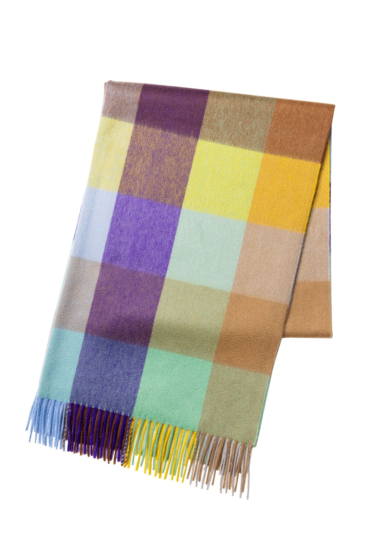 Default Title Block Check Cashmere Stole Multi-Coloured - custom suits nyc bespoke tailor midtown, noho